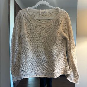 Anthropologie Cream Knit Women's Sweater